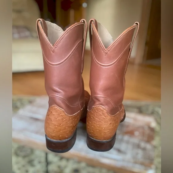 Tecovas Mens The Duke Ostrich Boots Size 8D